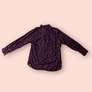 Tommy Hilfiger, Red and Blue Button Up, Paisley Print Shirt